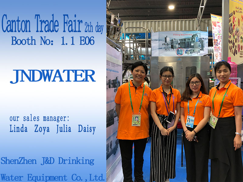 JD WATER-Bottling Line-jndwater Canton Trade Fair 2th Day
